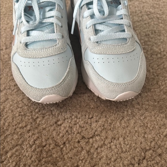 Reebok Women's Light Blue & Pink Classic Sneakers - Picture 9 of 10